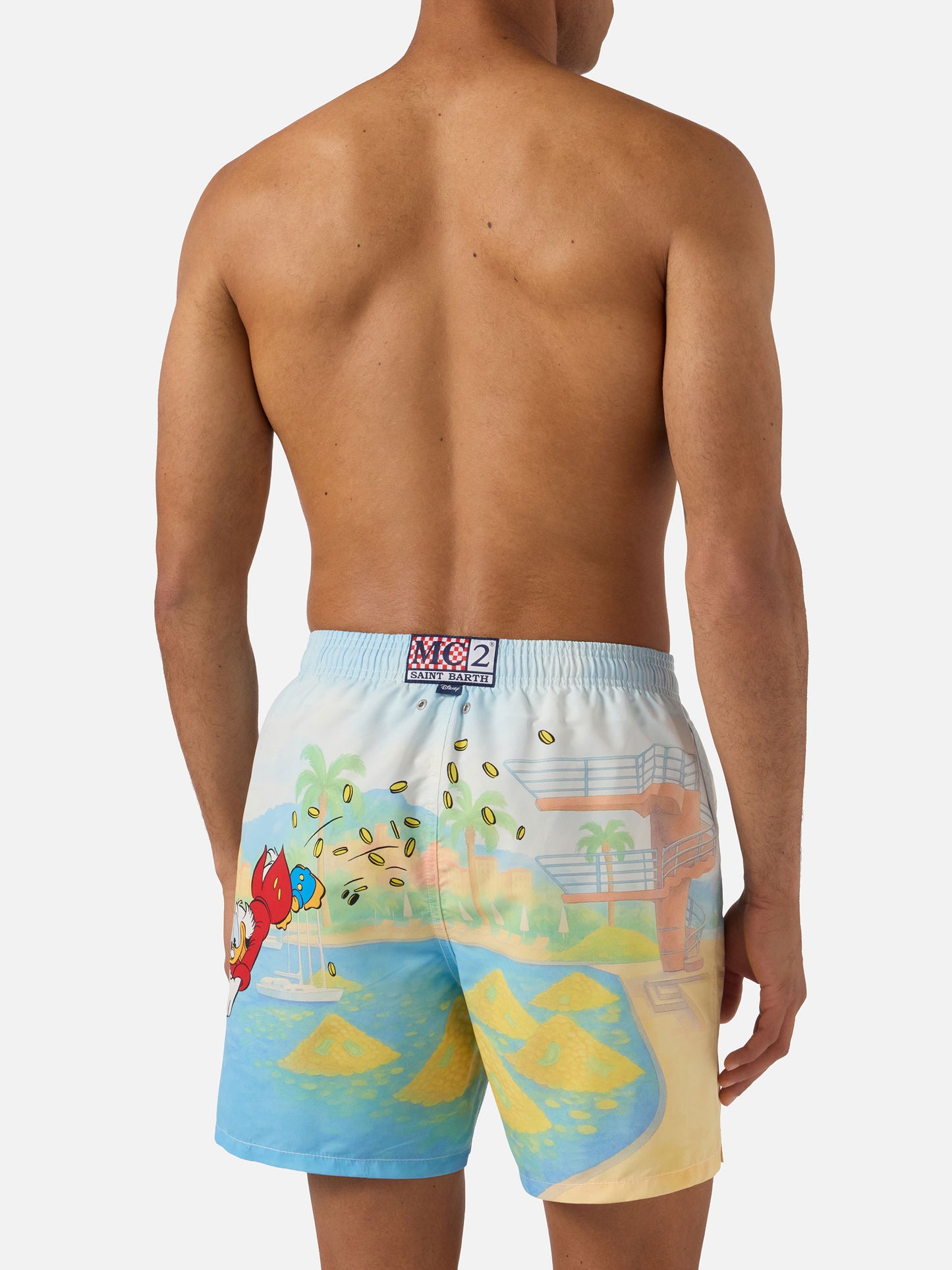 Gustavia swim shorts with Scrooge and Montecarlo habituè print | DISNEY SPECIAL EDITION