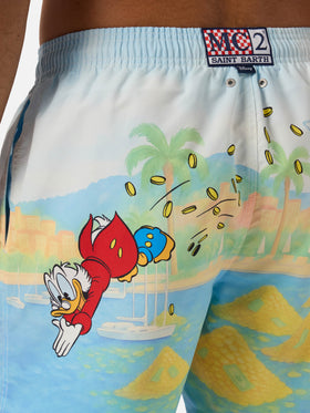 Gustavia swim shorts with Scrooge and Montecarlo habituè print | DISNEY SPECIAL EDITION