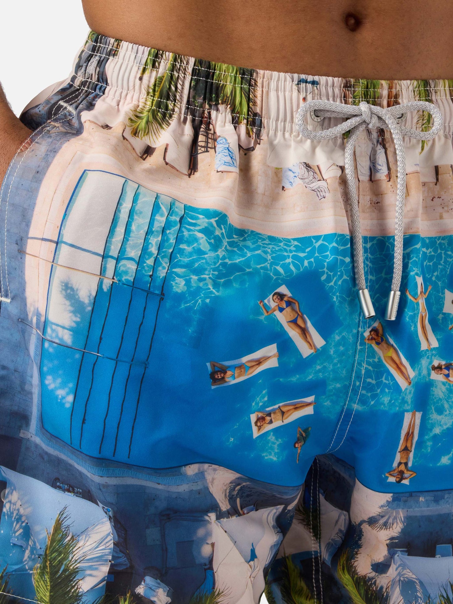 Costume mare Gustavia con stampa piscina tropicale | Special Edition
