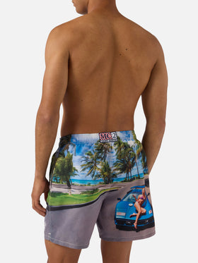 Bañador Gustavia con estampado St. Barth breakfast | Edición Especial 