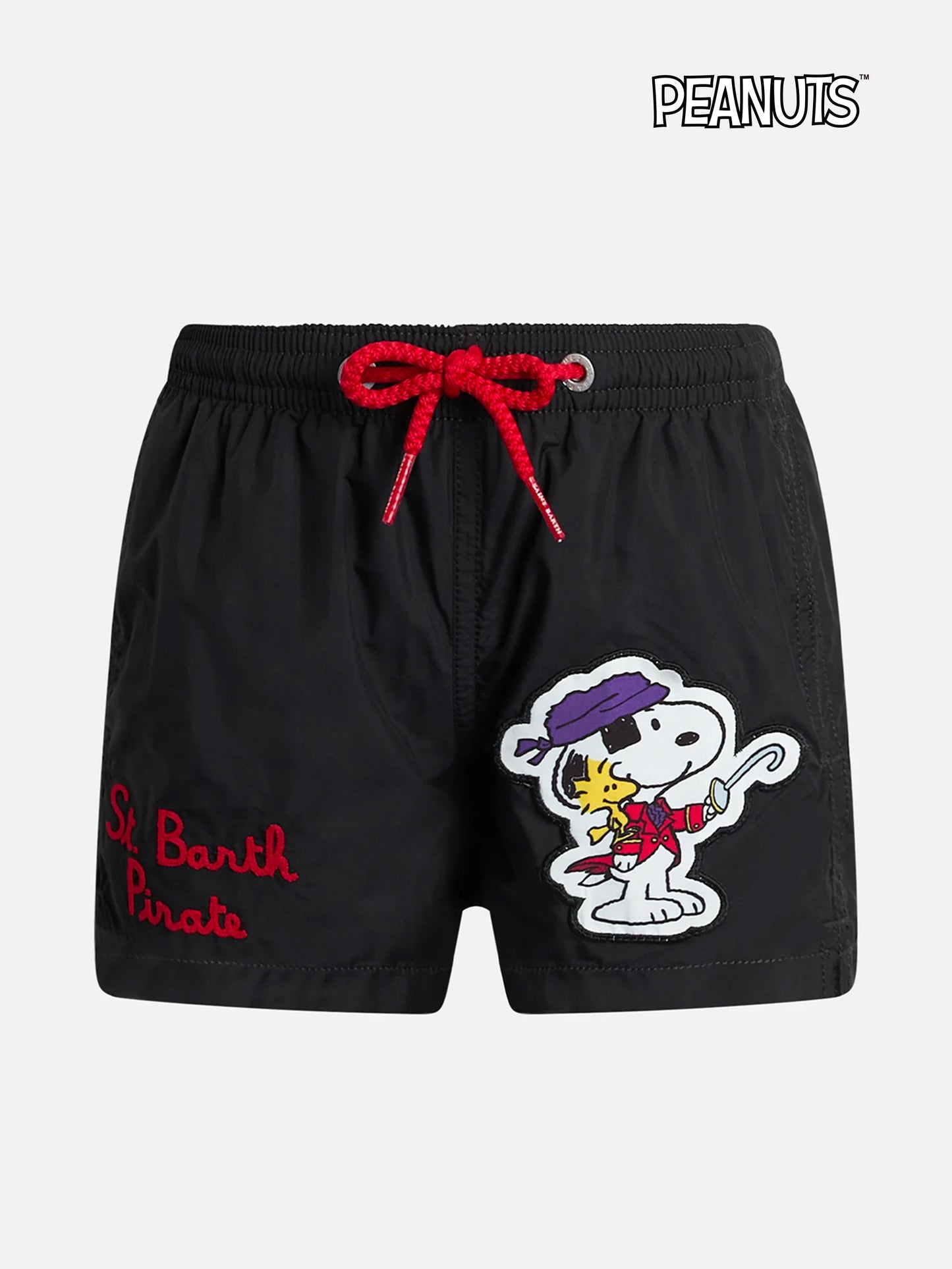 Mittellange Haiti-Badeshorts für Jungen mit platziertem Snoopy-Aufdruck und Stickerei | SNOOPY PEANUTS SONDEREDITION