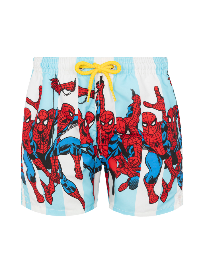 Haiti mid-length swim shorts with Spiderman print | MARVEL SPECIAL EDITION - MC2 Saint Barth