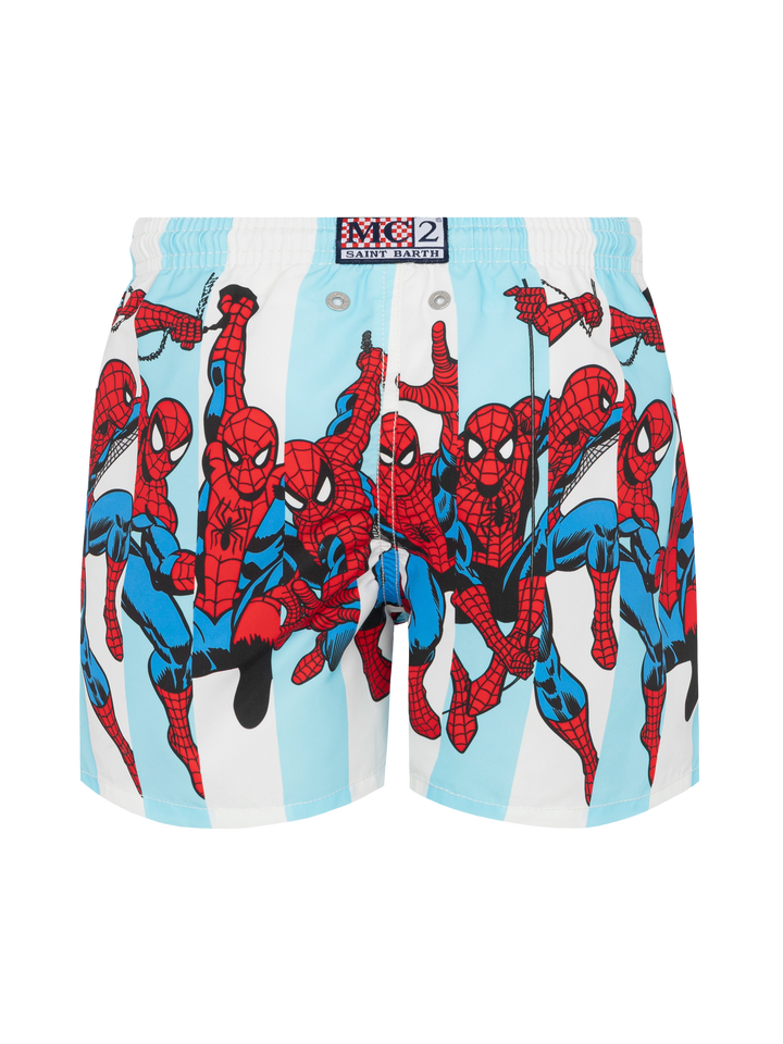 Haiti mid-length swim shorts with Spiderman print | MARVEL SPECIAL EDITION - MC2 Saint Barth
