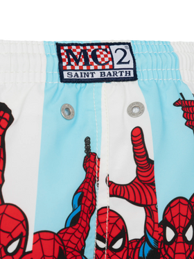 Haiti mid-length swim shorts with Spiderman print  | MARVEL SPECIAL EDITION