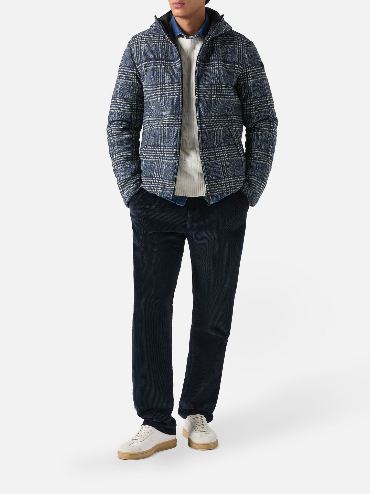 Hamilton Daunenjacke mit Prince-of-Wales-Print