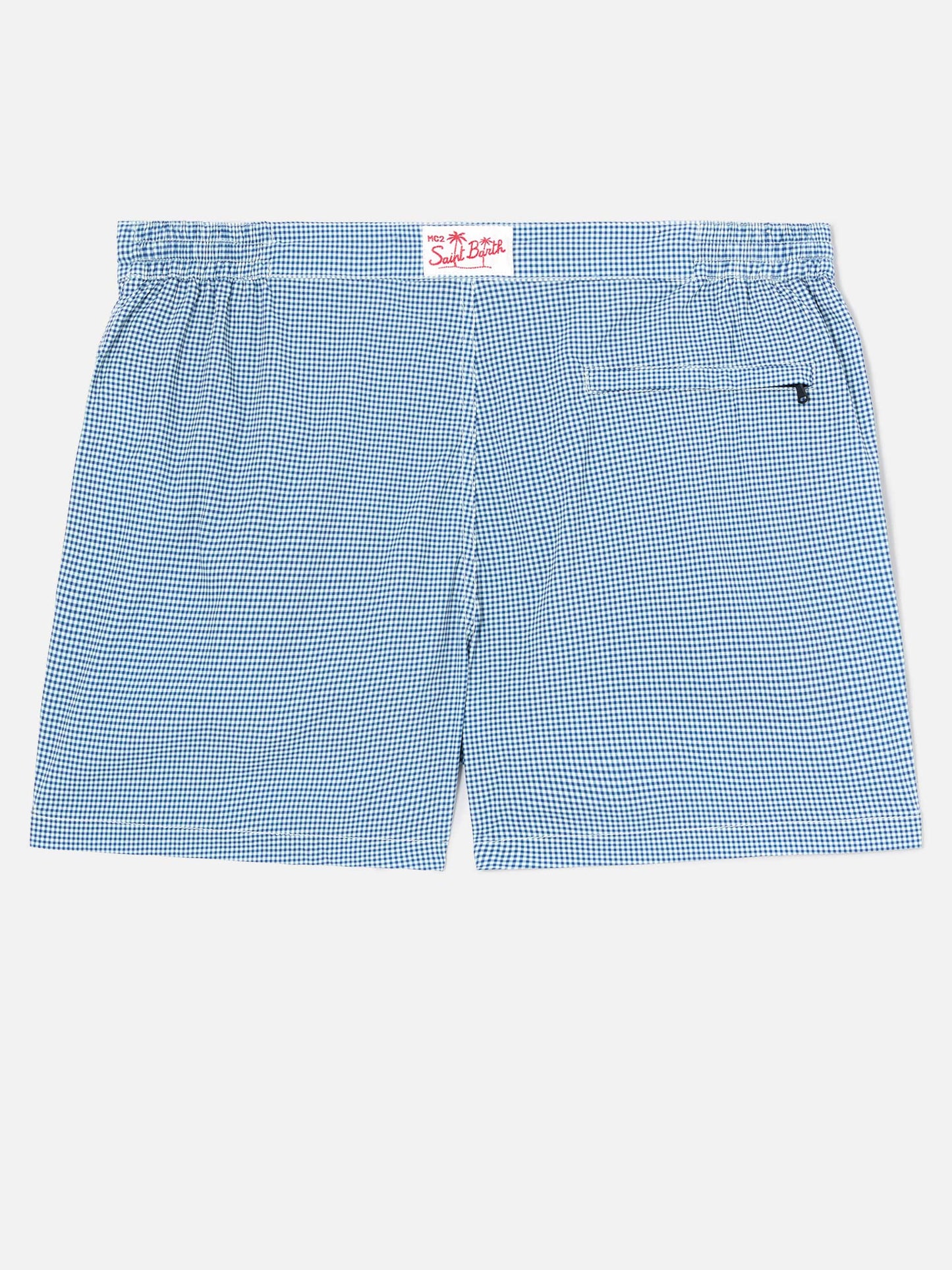 Harrys – figurbetont geschnittene Badeshorts mit Gingham-Print