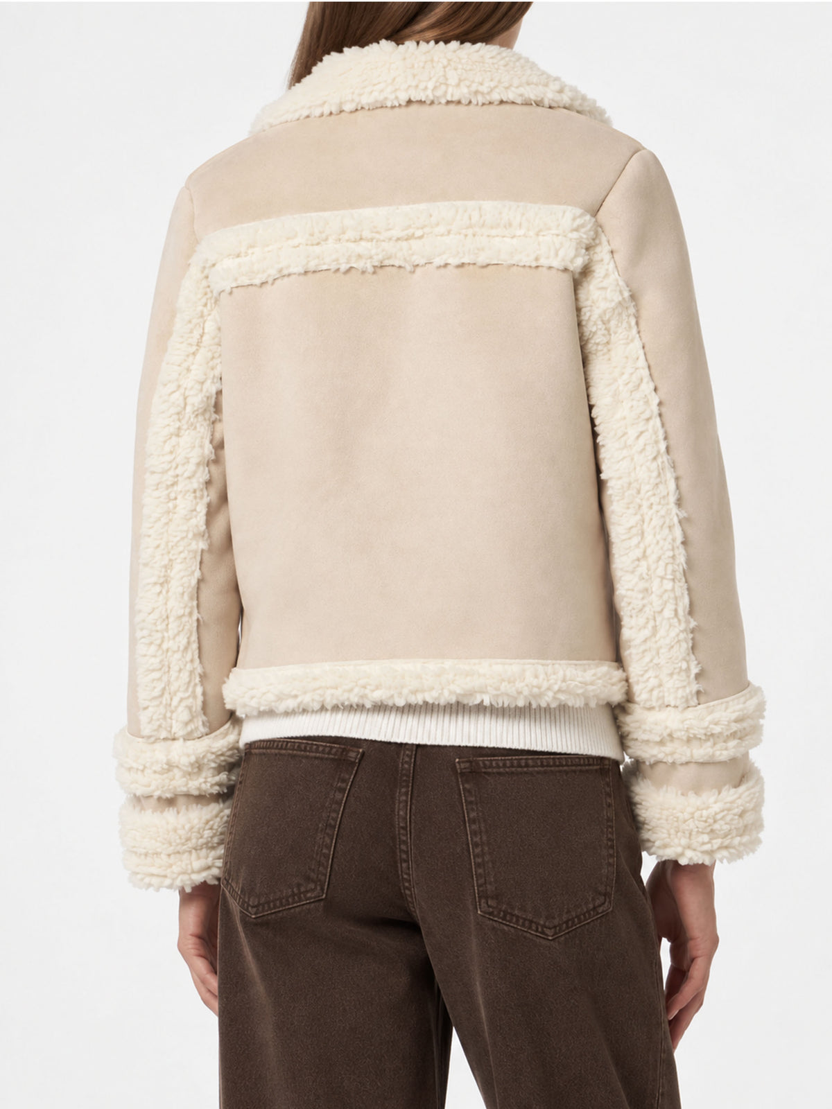 Hella beige shearling-effect jacket