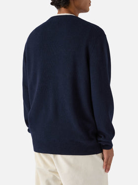 Maglione blu Heron con jacquard Vacanze di Natale | VACANZE DI NATALE SPECIAL EDITION