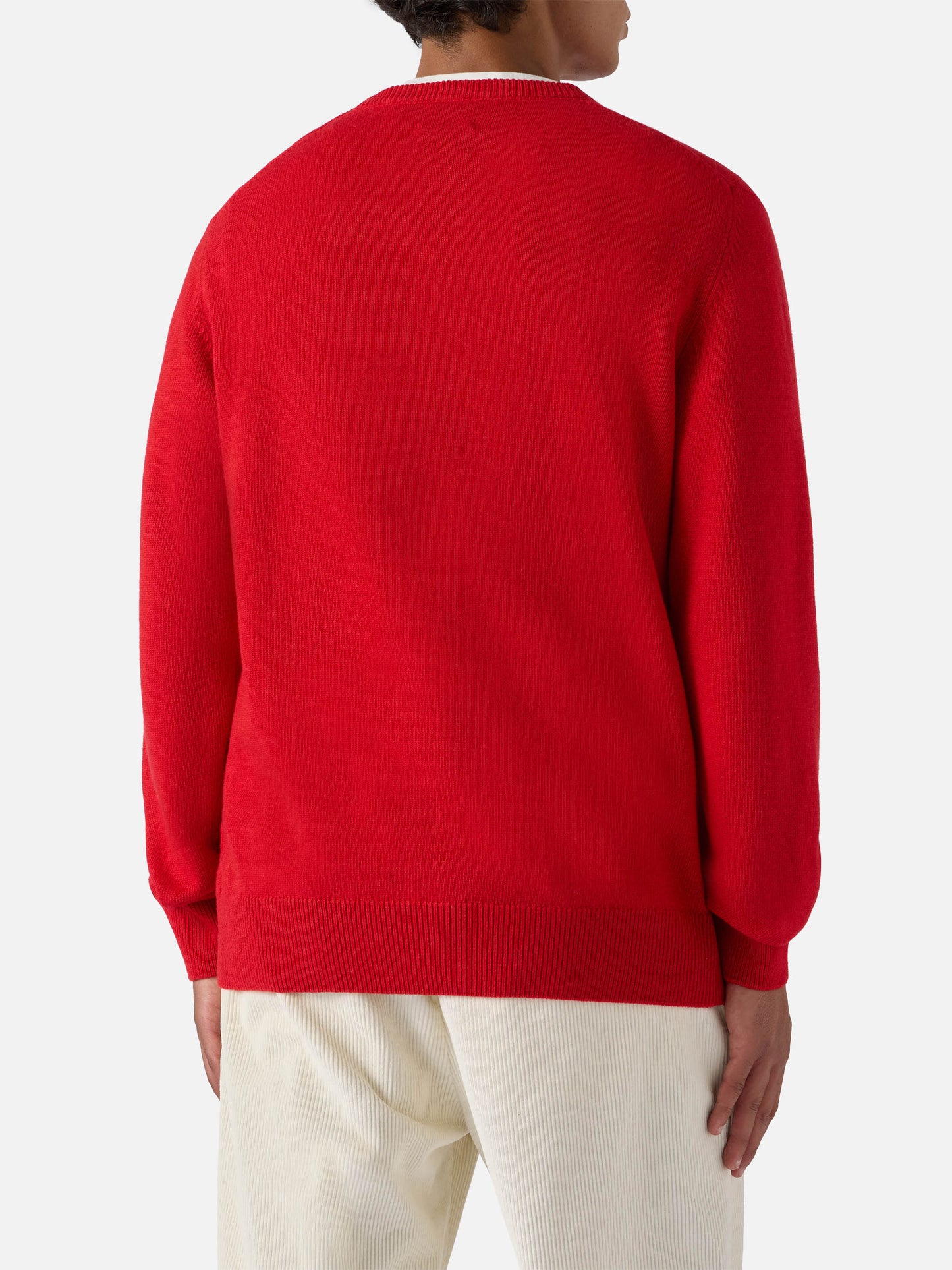 Heron red sweater with Uncle Scrooge Merry Christmas jacquard | DISNEY SPECIAL EDITION