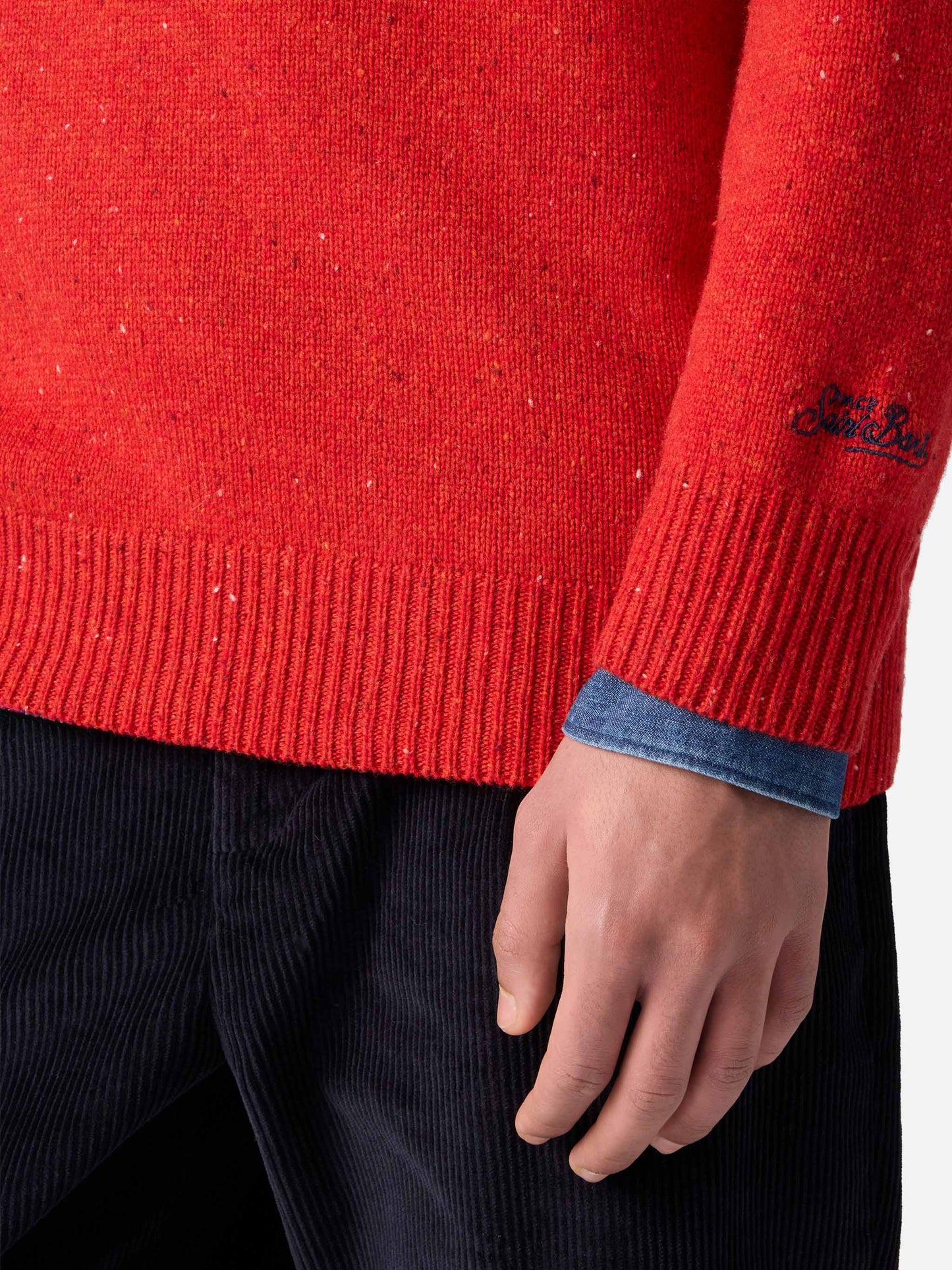 Maglione da uomo rosso