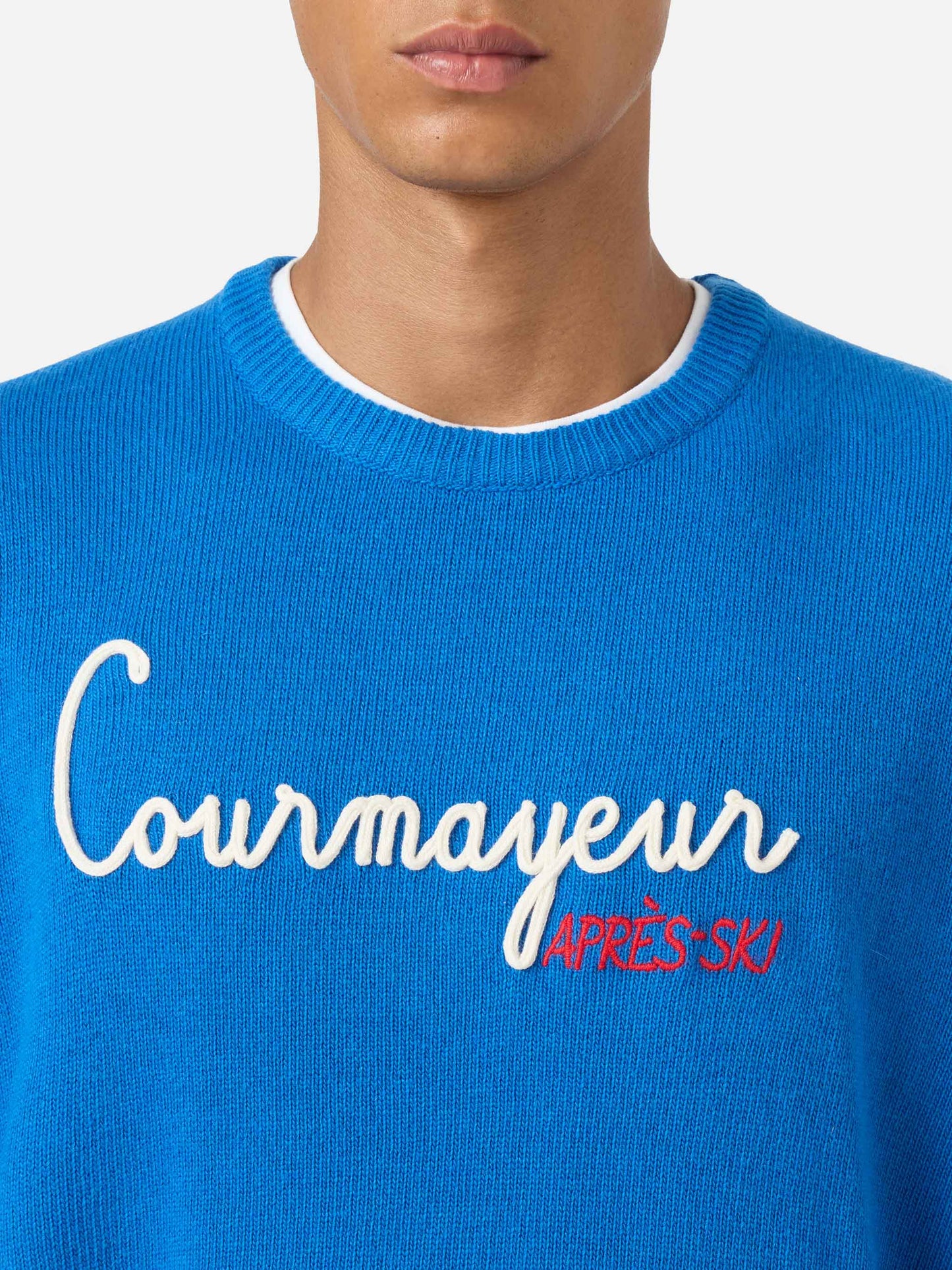 Pull col rond Heron avec broderie Courma Apres ski 
