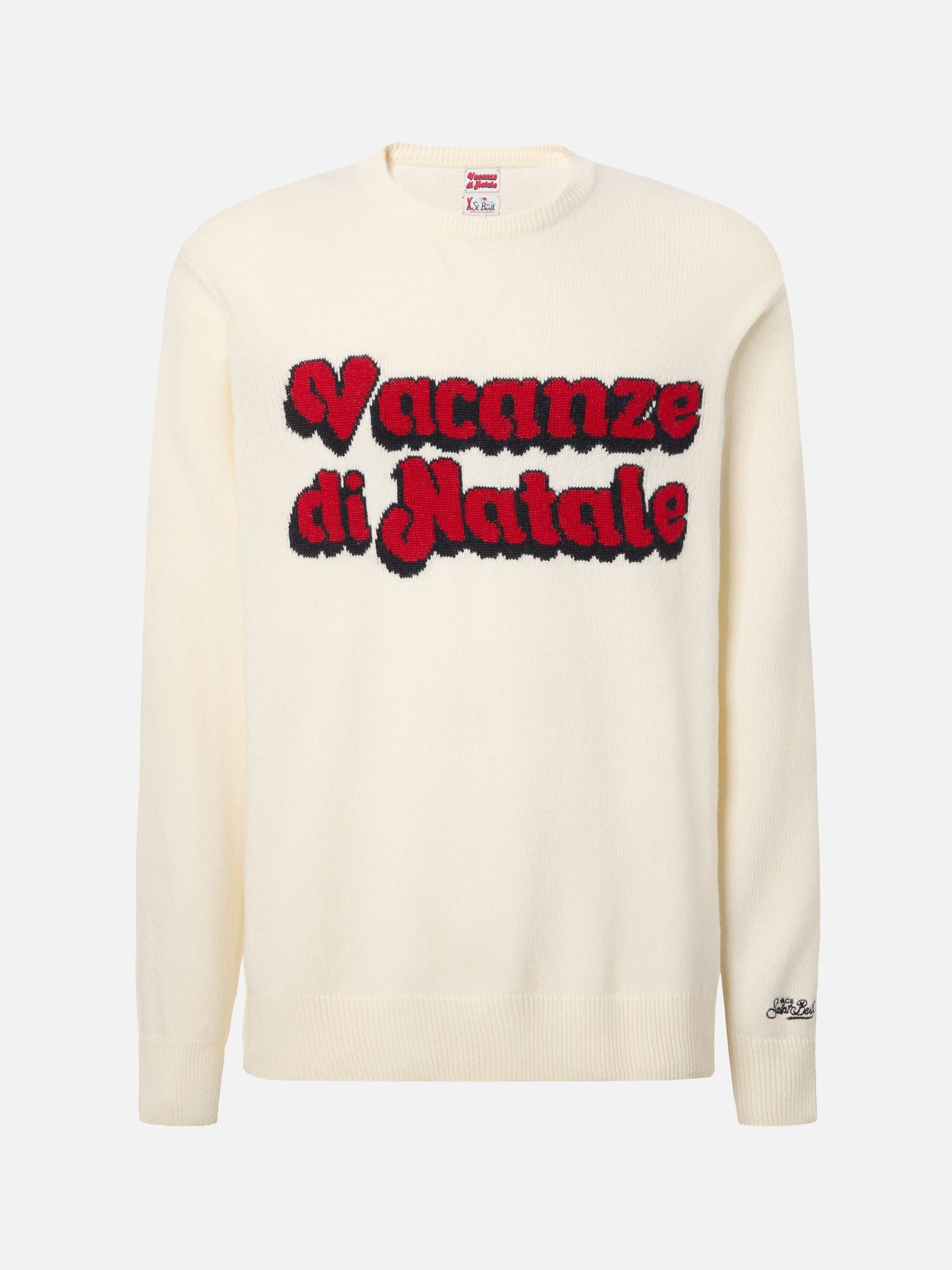 Heron sweater in white with Vacanze di Natale jacquard | VACANZE DI NATALE SPECIAL EDITION