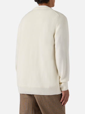 Maglione Heron bianco con jacquard Vacanze di Natale | VACANZE DI NATALE SPECIAL EDITION