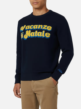 Crewneck Heron with Vacanze di Natale  jacquard | VACANZE DI NATALE SPECIAL EDITION