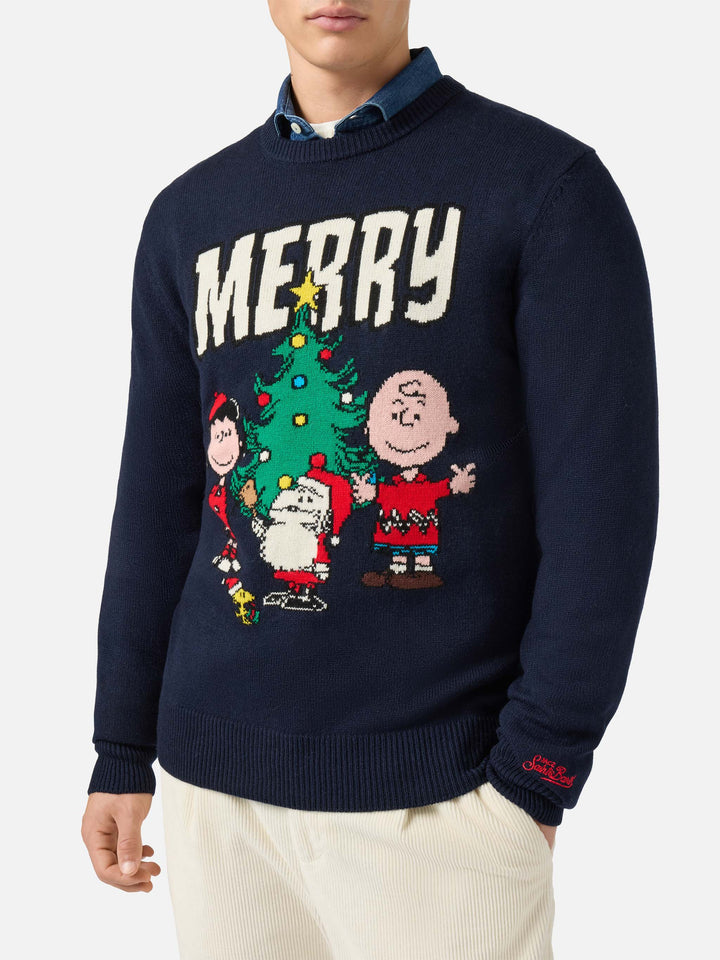 Heron sweater with Peanuts holiday-theme jacquard | PEANUTS SPECIAL EDITION