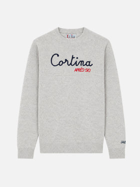 Suéter de cuello redondo Heron con bordado Cortina 