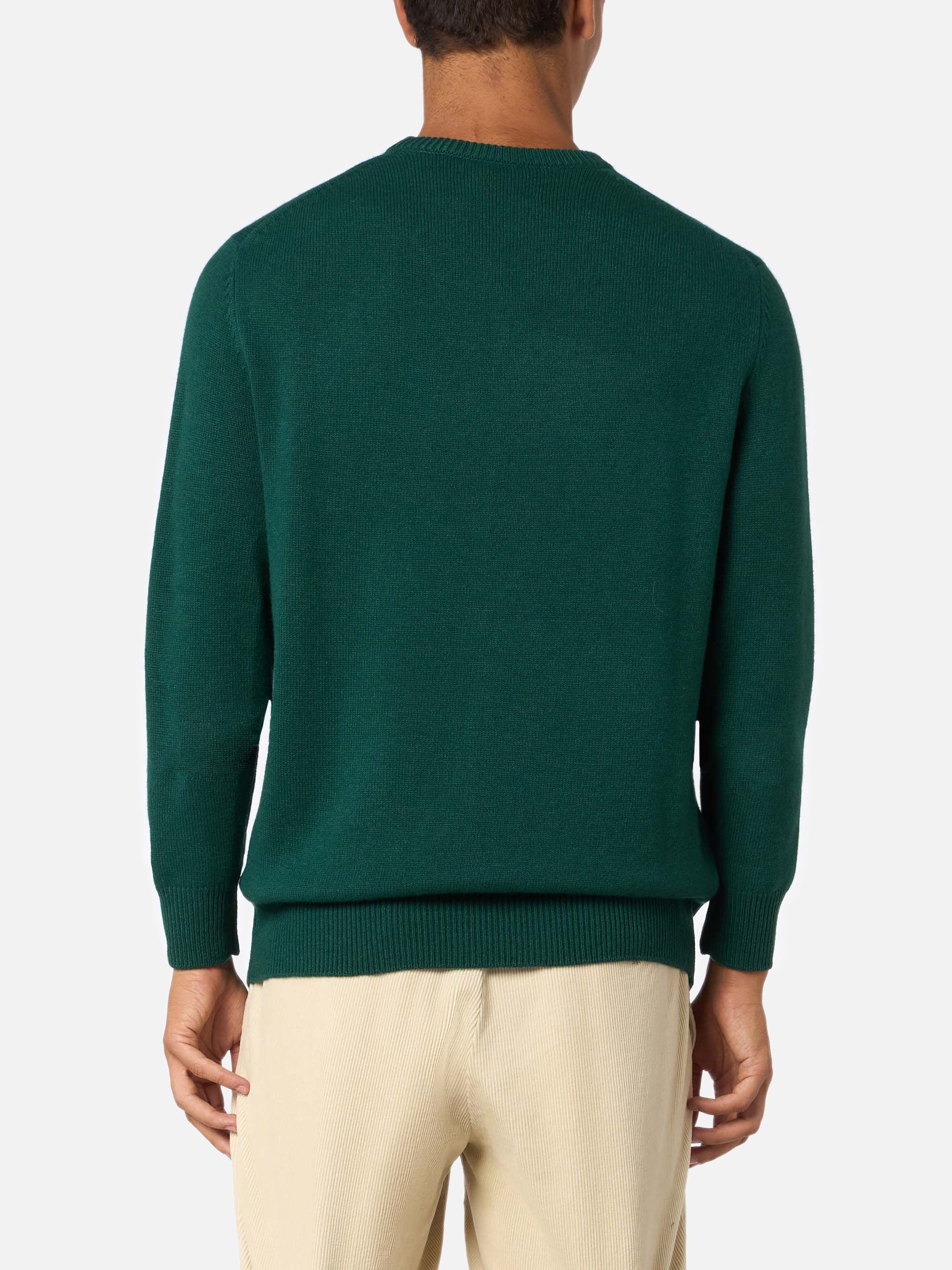 Crewneck sweater Heron with Snoopy master chef jacquard | SNOOPY