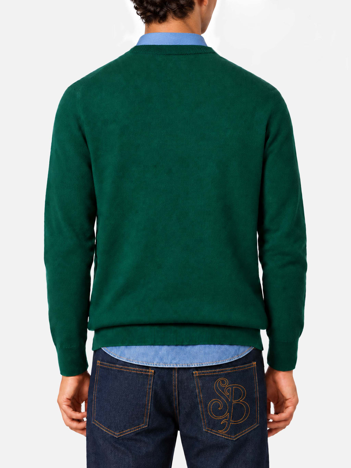 Maglione Heron verde scuro con jacquard Snoopy Master Chef | Special Edition