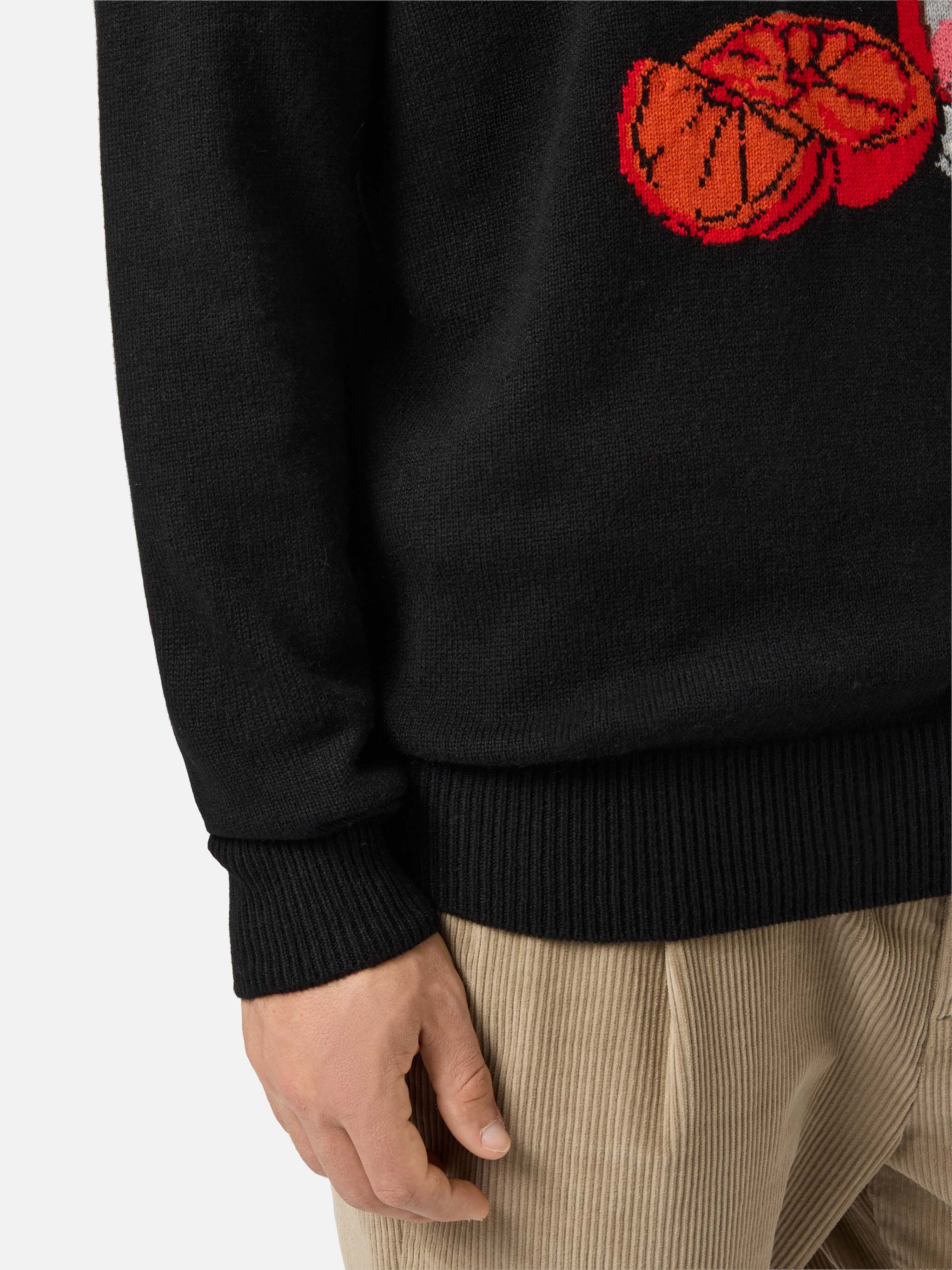 L & F Sweatshirt ROTH BART BARON 黒 トレーナー Black sweater Heron with St. Barth Negroni embroidery – MC2 Saint