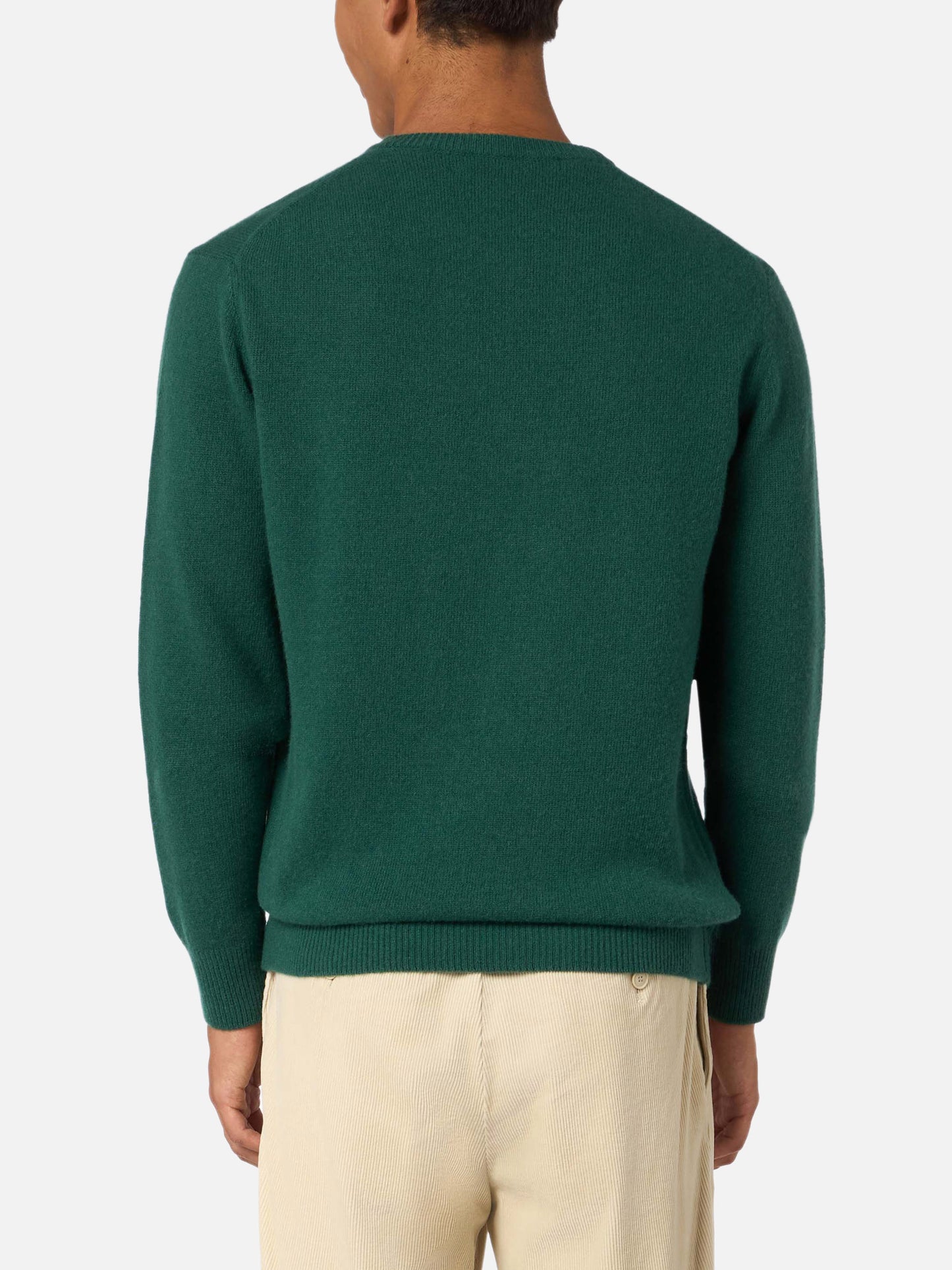 Green sweater Heron with Non sarà un'avventura embroidery