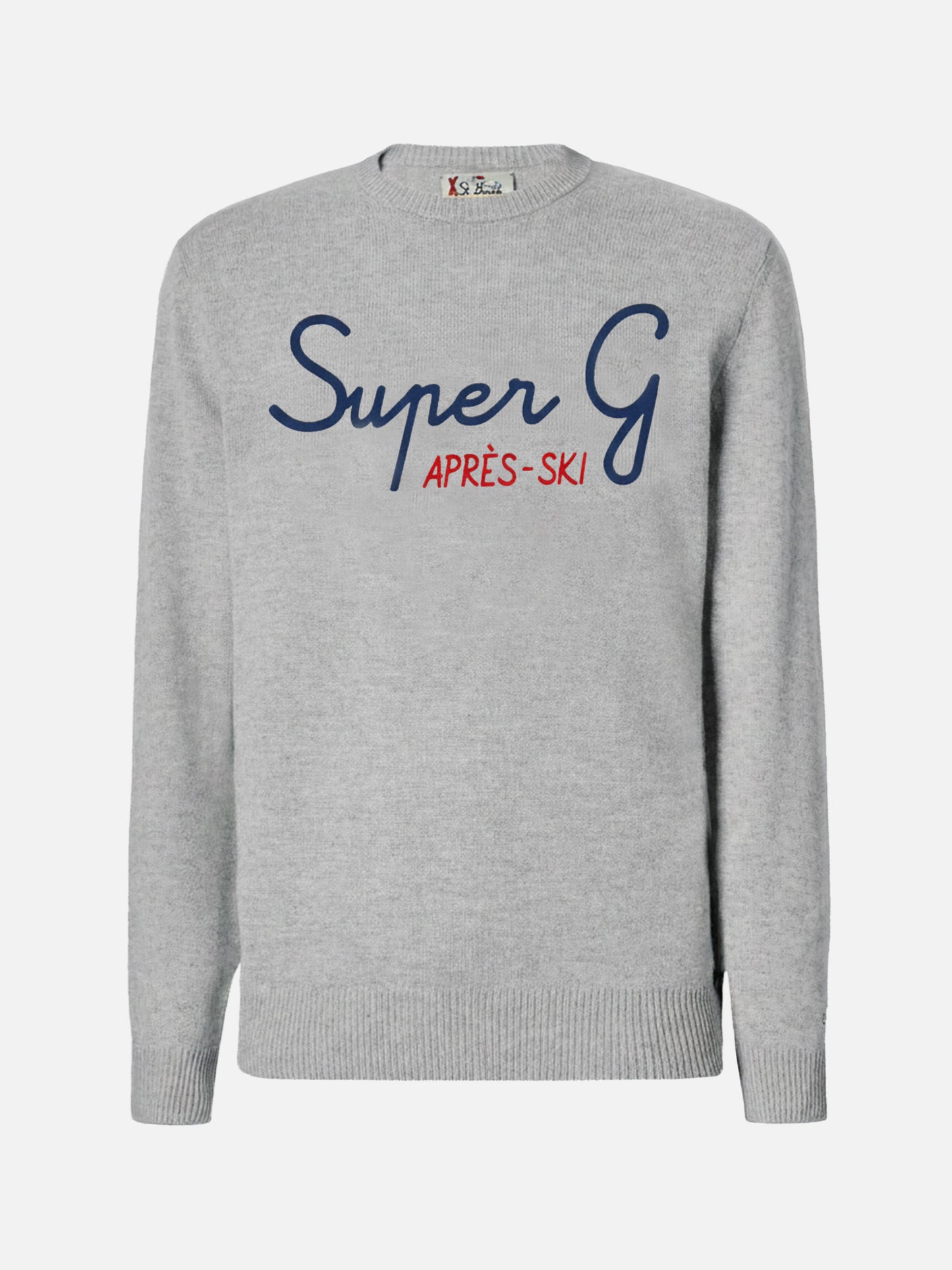 Grey crewneck Heron with Super G embroidery | SUPER G SPECIAL EDITION