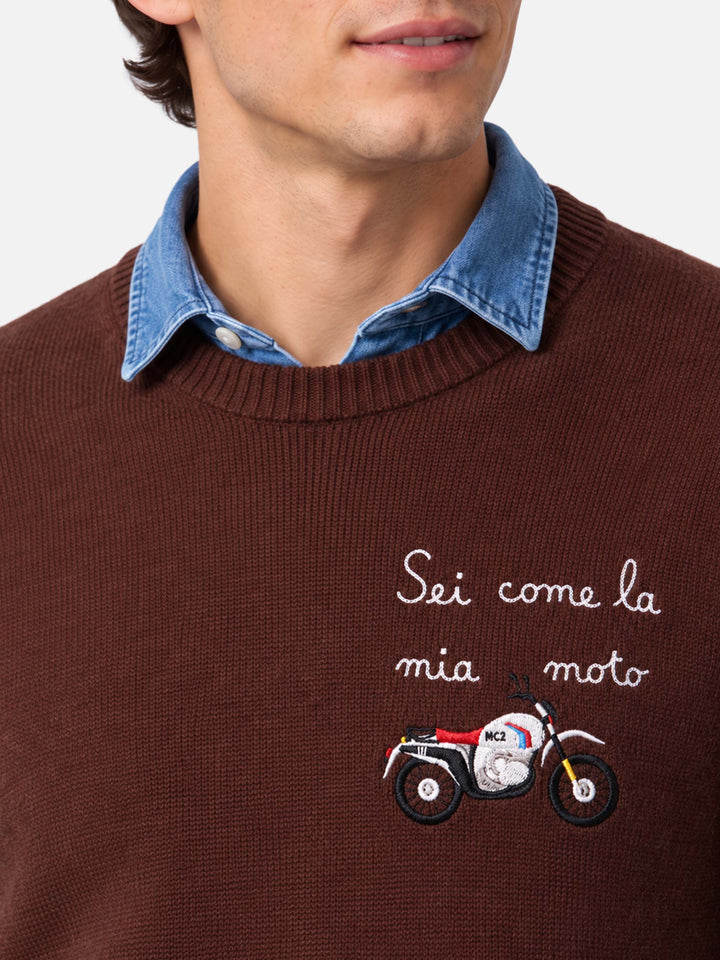 Pull Heron brown Sei come la mia moto 