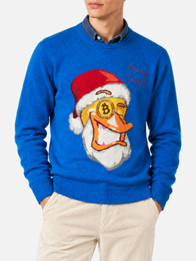 Blue Heron sweater with Crypto Ducky jacquard | Special edition