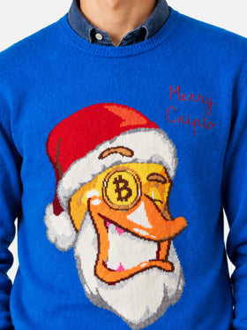 Blue Heron sweater with Crypto Ducky jacquard | Special edition