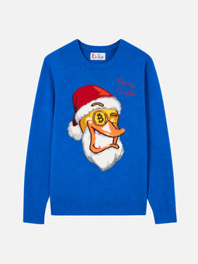 Blue Heron sweater with Crypto Ducky jacquard | Special edition