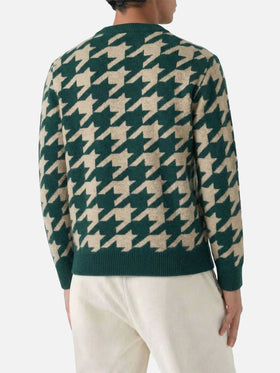 Heron P green sweater with Snoopy jacquard knit | SNOOPY – PEANUTS™ SPECIAL EDITION