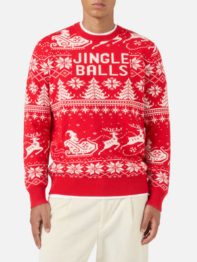 Fair-Isle-Pullover Heron mit Jingle Balls-Jacquard 