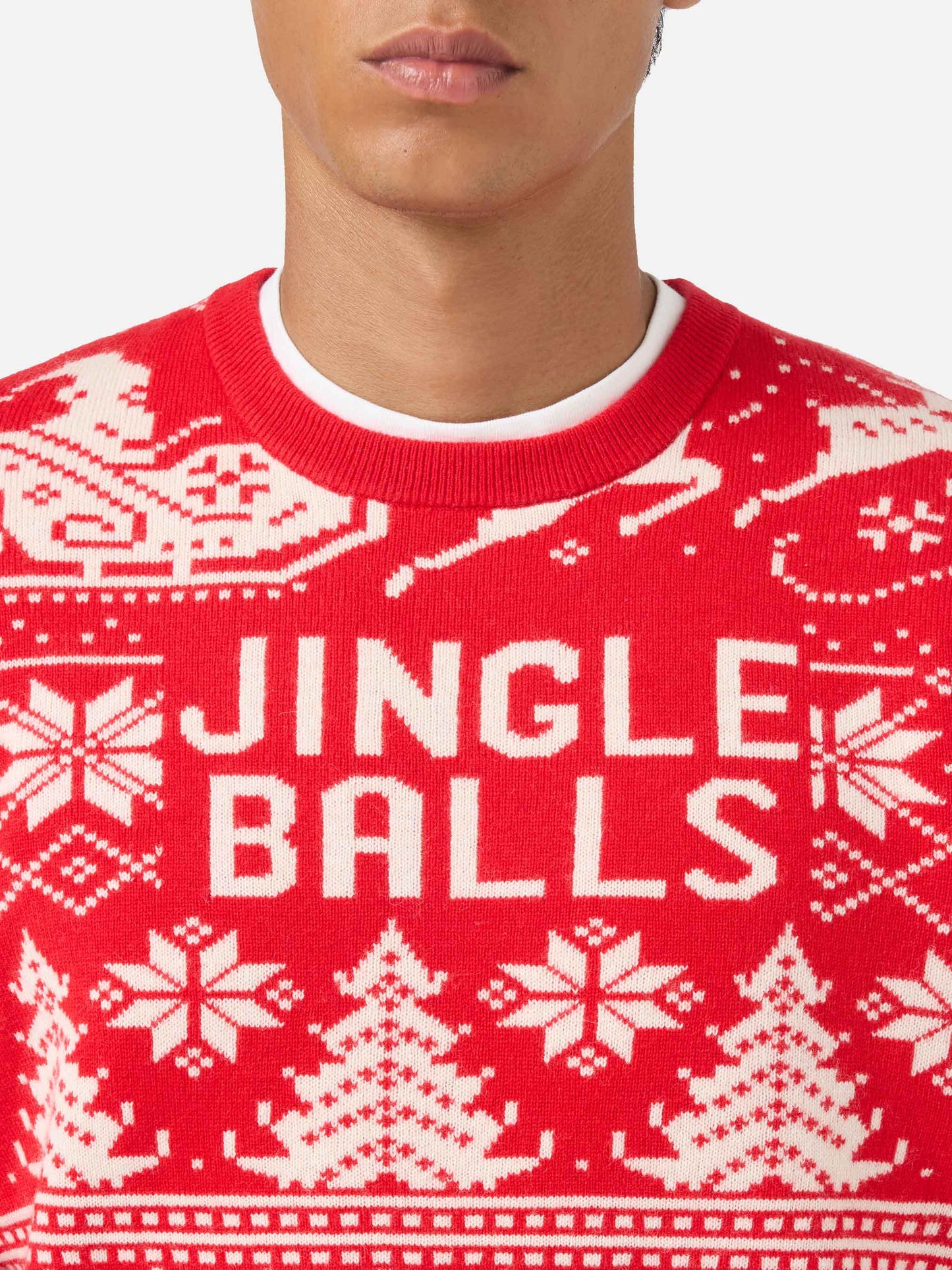 Fair-Isle-Pullover Heron mit Jingle Balls-Jacquard 