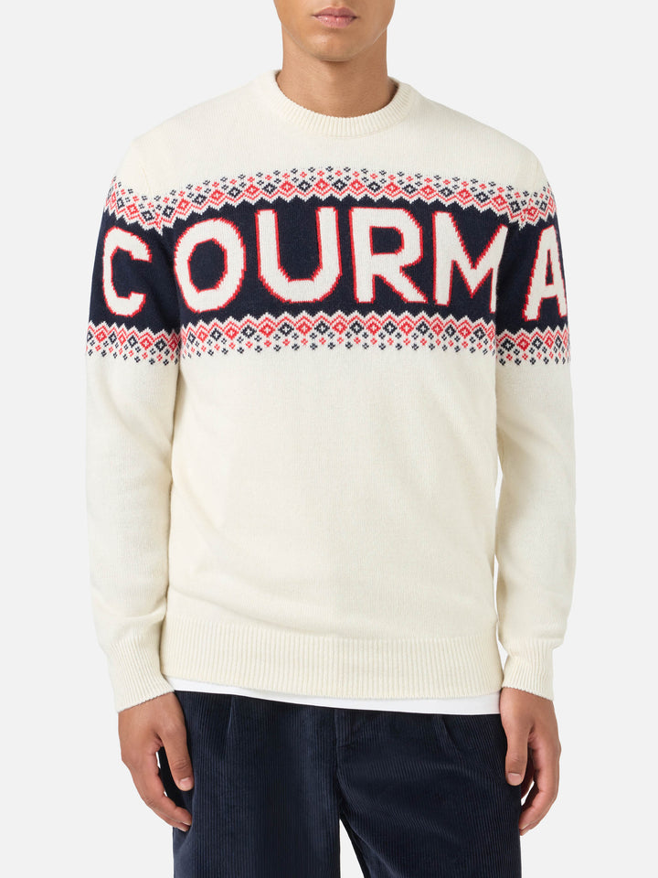 Crewneck-Pullover Heron mit Courma-Jacquard 