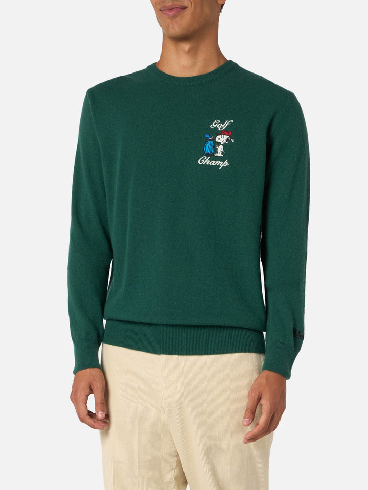 Crewneck sweater Heron with Snoopy golf champ embroidery | SNOOPY PEANUTS SPECIAL EDITION