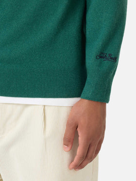 Crewneck Heron Light with Levateje er vino embroidery | VACANZE DI NATALE SPECIAL EDITION