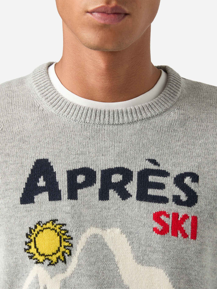 Punto de cuello redondo Grey Heron con intarsia de Snoopy | Special edition 