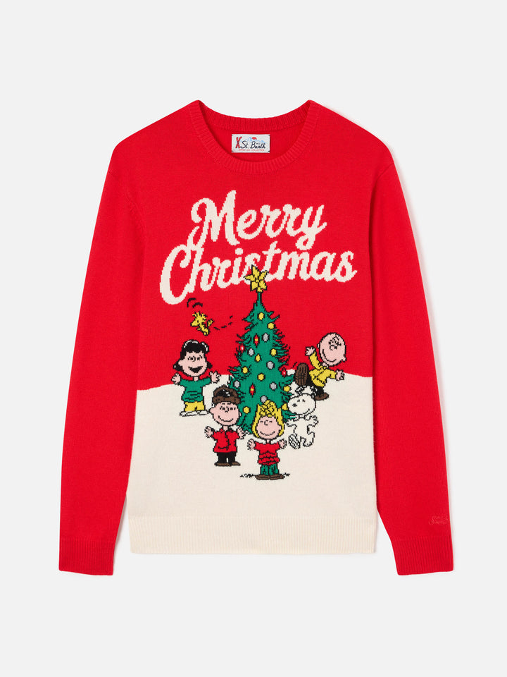 Jersey de punto con cuello redondo Red Heron con intarsia Merry Christmas | Special edition 