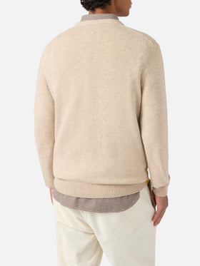 Maglione Heron beige con jacquard Zio Paperone Courchevel