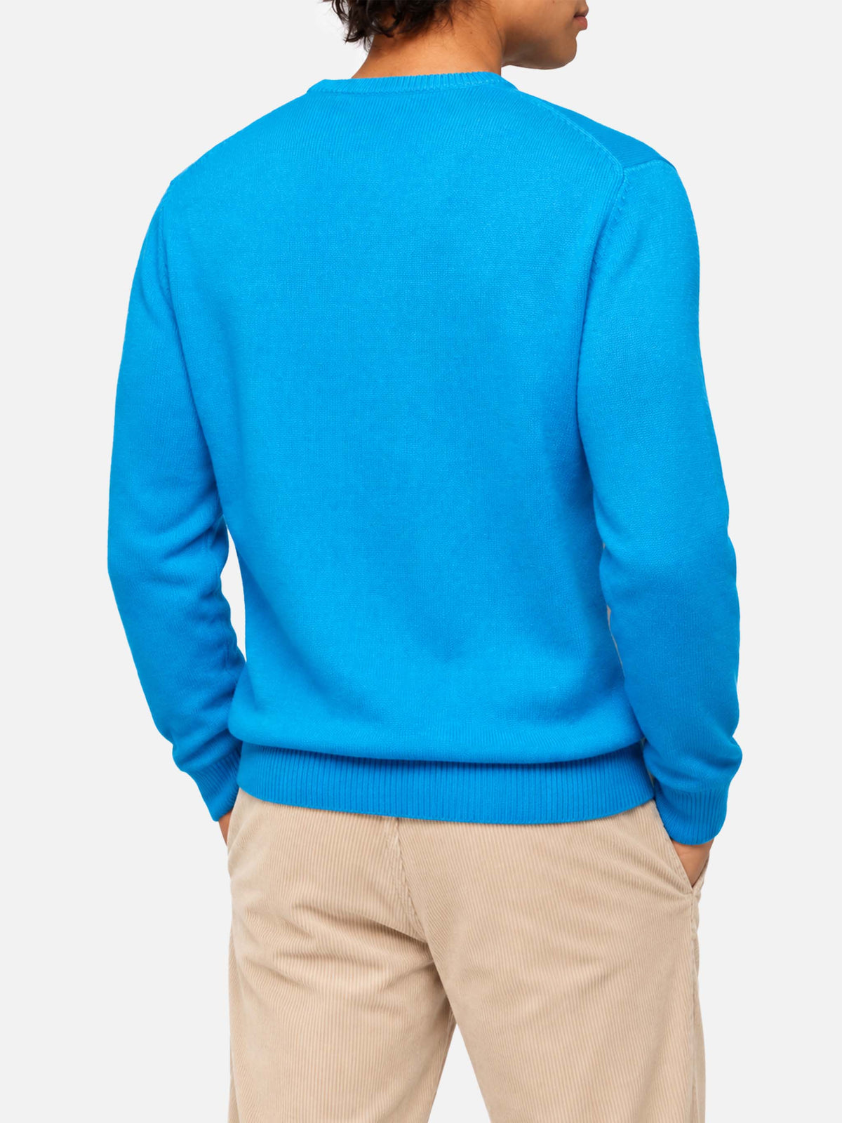 Pull col rond Heron avec jacquard carte postale Courma 