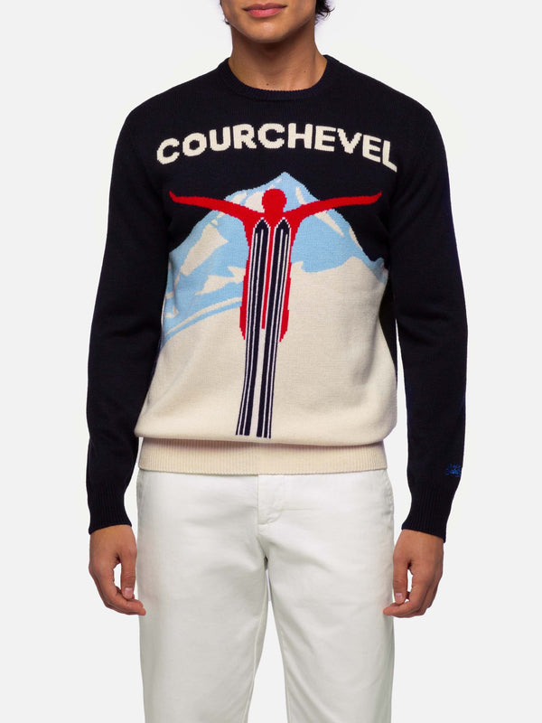 Sweater Heron with Courchevel postcard jacquard