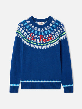Pull ras-du-cou Heron avec jacquard Fair Isle 