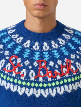 Pull ras-du-cou Heron avec jacquard Fair Isle 