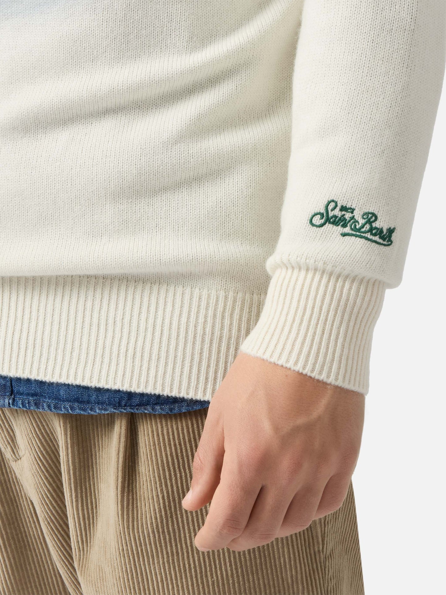 Heron Print sweater with Campiglio Road print