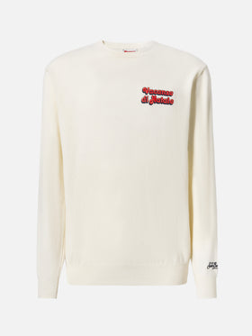 Crewneck sweater Heron Light with Vacanze di Natale embroidery | VACANZE DI NATALE SPECIAL EDITION