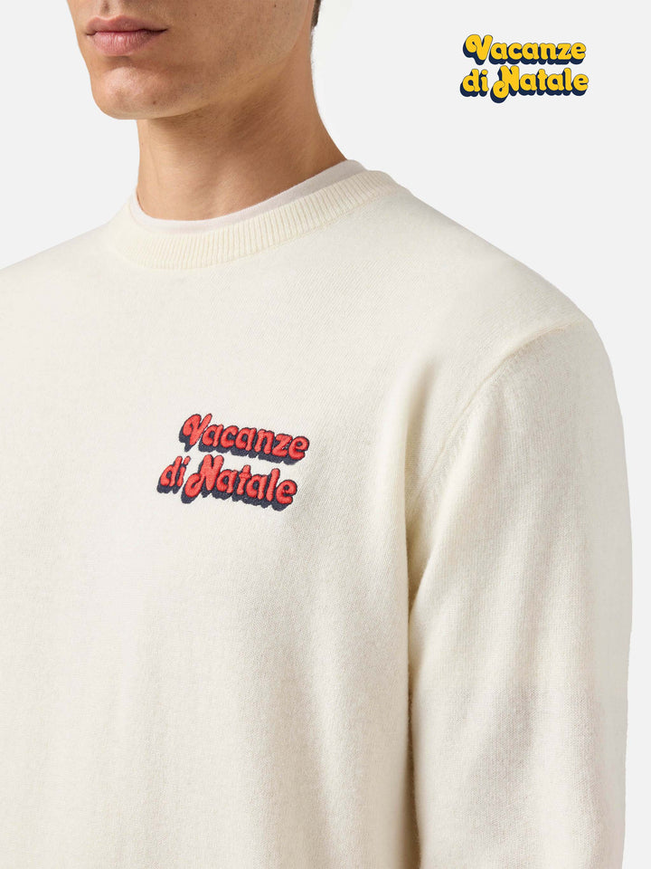 Maglione a girocollo Heron Light con ricamo Vacanze di Natale | VACANZE DI NATALE SPECIAL EDITION