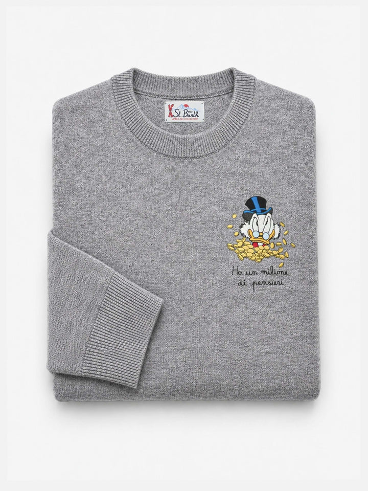 Maglione a girocollo Heron Light con ricamo zio Paperone | DISNEY SPECIAL EDITION