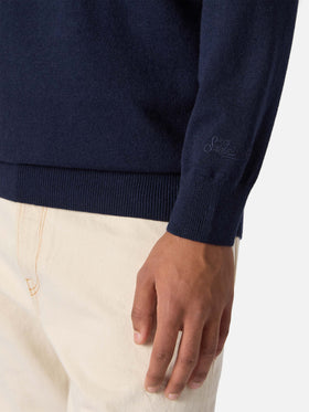 Crewneck sweater Heron Light with I hate electric embroidery