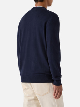 Crewneck sweater Heron Light with I hate electric embroidery