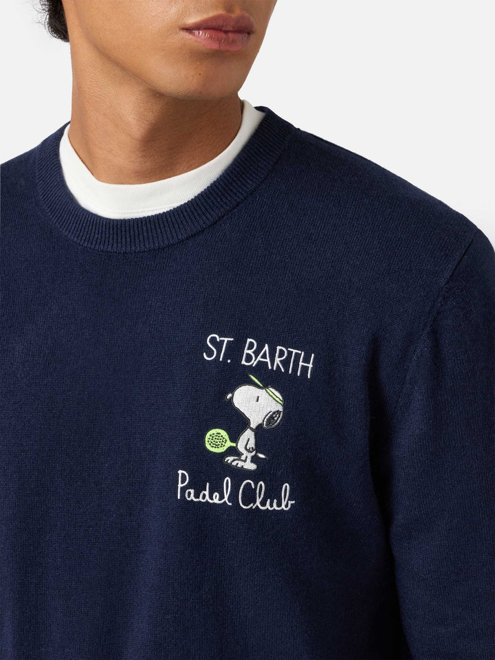 Maglione a girocollo Heron Light con ricamo Snoopy padel champ | PEANUTS SPECIAL EDITION