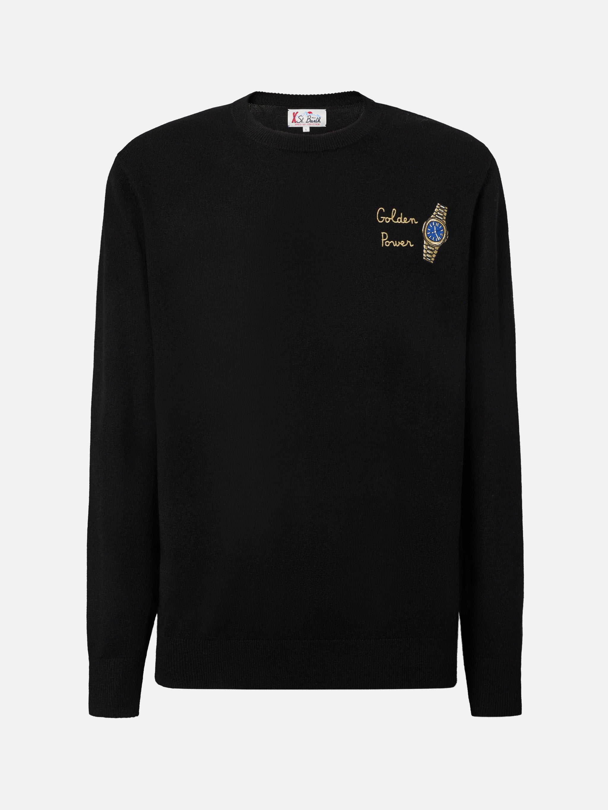 Crewneck sweater Heron Light with Golden Power embroidery – MC2